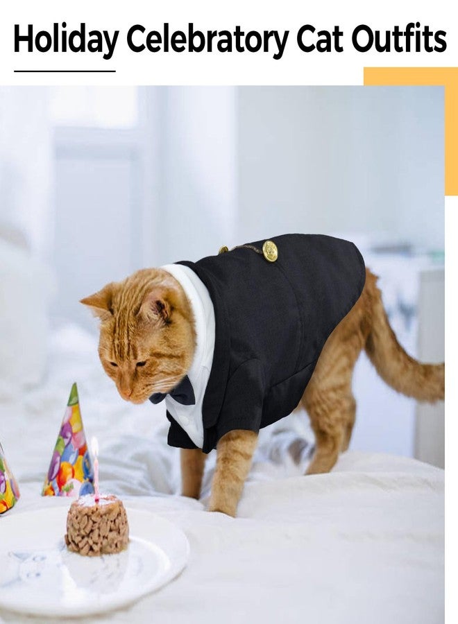 دينتران طقم بدلة رسمية للقطط من دينترون، زي رسمي لقطط سفينكس مع ربطة عنق، قميص أنيق للقطط، ملابس فاخرة، زي رسمي للقطط الصغيرة، زي زفاف للقطط فقط - Image 5